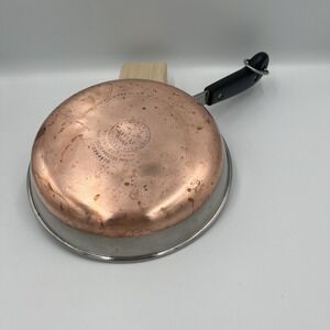 Vintage Revere Ware Copper Bottom 8 Inch Skillet  2363973 No Lid Cooking Kitchen